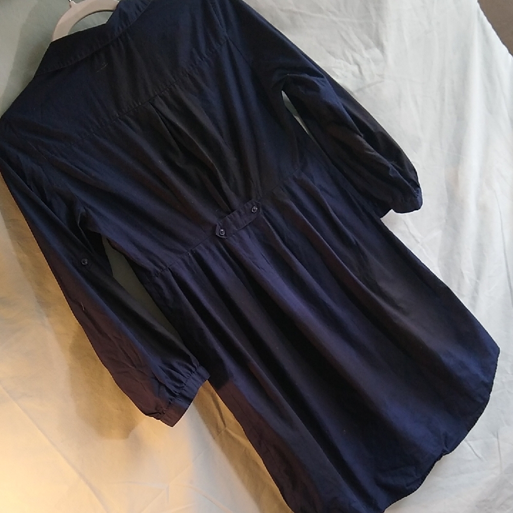 H&M Junior SZ 2 100% Cotton Navy Dress - Picture 2 of 14